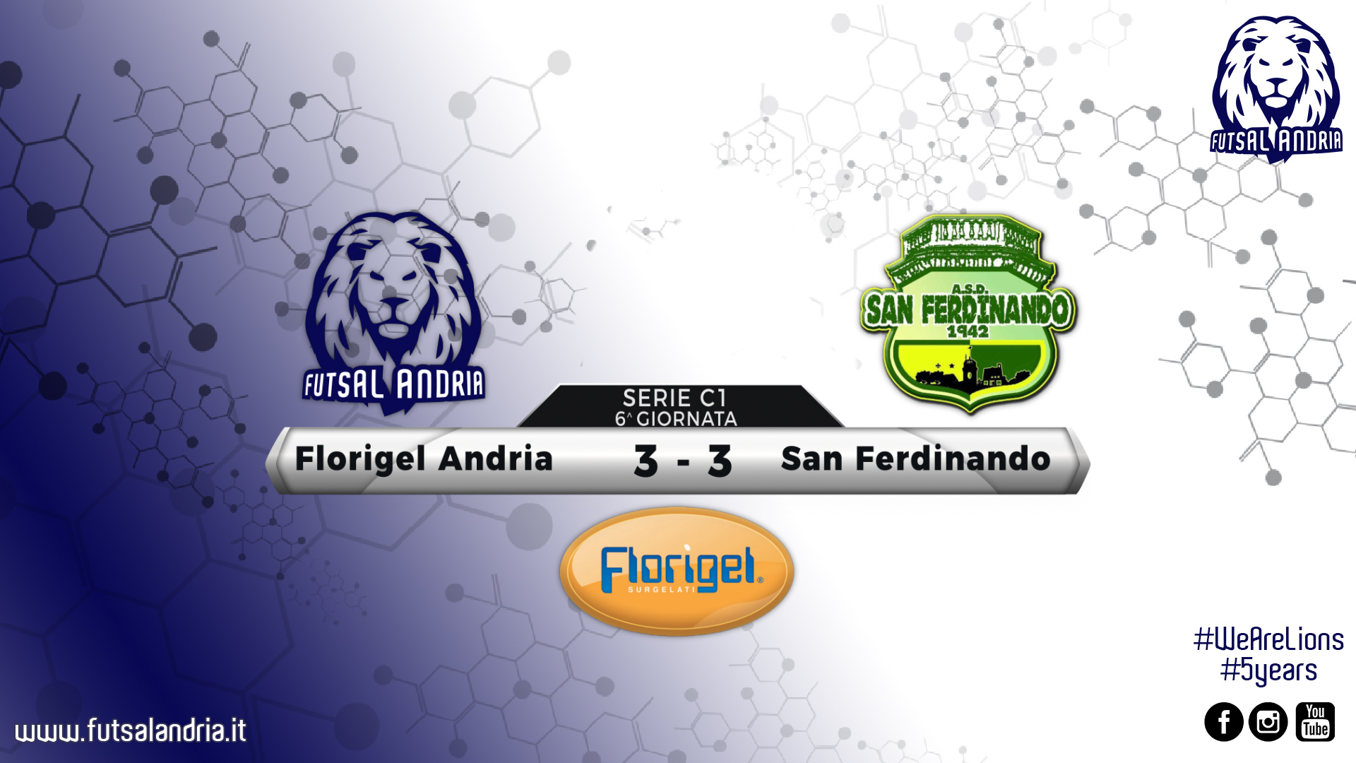 Florigel Futsal Andria – San Ferdinando 1942: 3-3 HIGHLIGHTS 6^ giornata