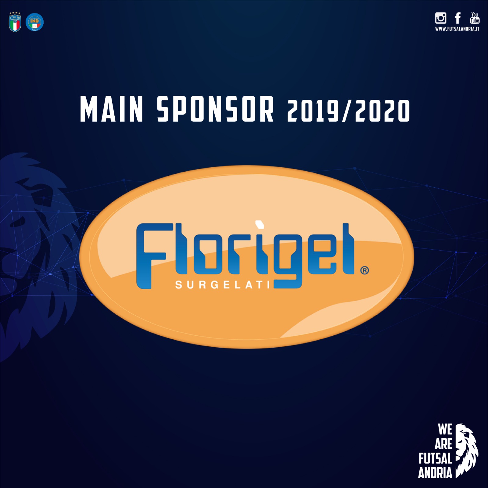Futsal Andria e Florigel ancora insieme: rinnovato il contratto di Main Sponsor